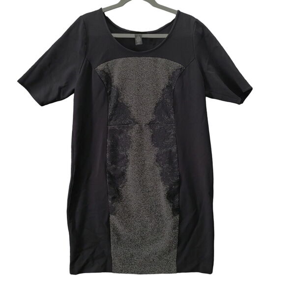 Lane Bryant Womens Dress Multicolor Size 16 Rayon Blend Stretch Lace Side Zip - Picture 1 of 12